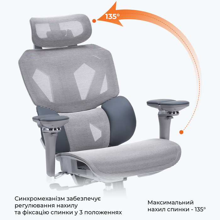 Крісло ігрове GamePro EDGE GC820MG Grey