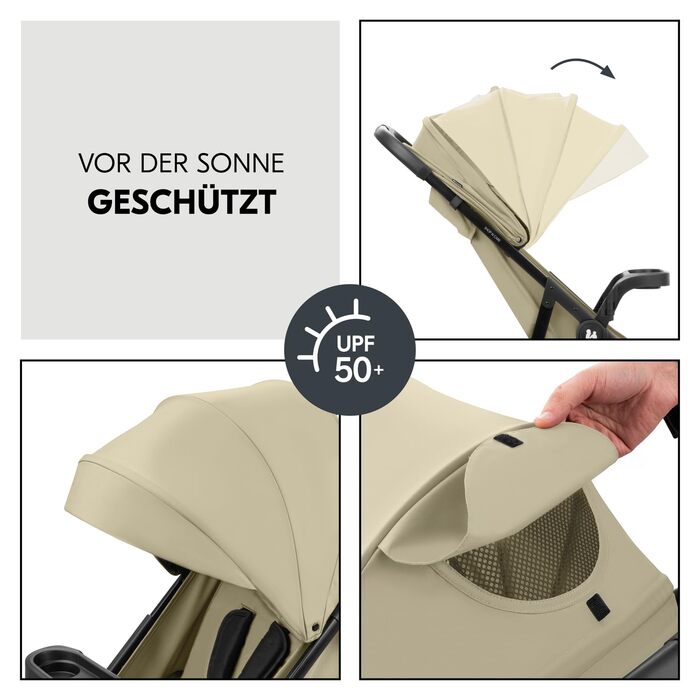 Дитяча коляска 3в1 Hauck Shop N Care Travel Set Olive - Buggy, люлька, автокрісло i-Size, підстаканник, SPF 50+, регульована спинка, складна