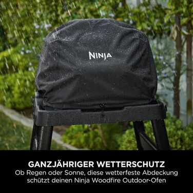 Чохол для гриля Ninja Woodfire XL, офіційний аксесуар, сумісний з BBQ OG850/OG901, водостійкий, захист від сонця, з шнурком, чорний
