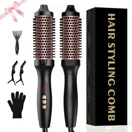 UKLISS Hairstyler 6-в-1 Airbrush: Професійний фен-щітка, стайлер для волосся 1000W (Срібно-Золотий/Рожеве Золото)