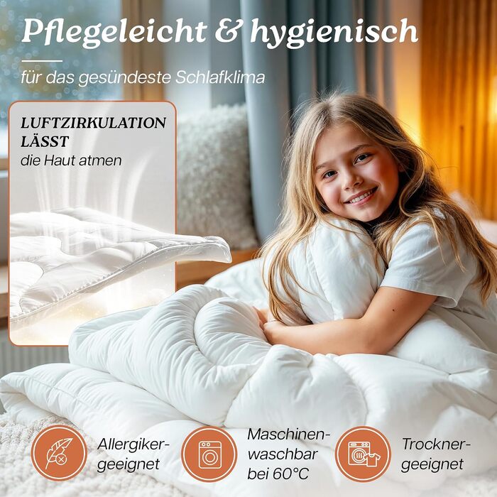 Літня ковдра Premium Duvet 135x200 см, гіпоалергенна всесезонна ковдра для сну