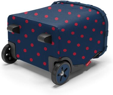 Reisenthel Carrycruiser: портативний візок для покупок з алюмінієвою рамою, плечовим ременем, знімною сітчастою внутрішньою кишенею, водостійкий, дизайн Mixed Dots Red