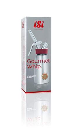 Сифон для вершків iSi Gourmet Whip Plus 250 мл, нержавіюча сталь, для вершків, соусів, супів, десертів, з капсулами iSi