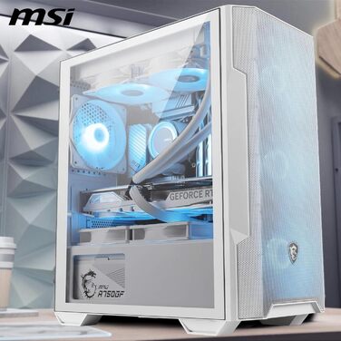 Корпус для ПК MSI MAG Forge M100R White, білий, ігровий, з підсвіткою RGB