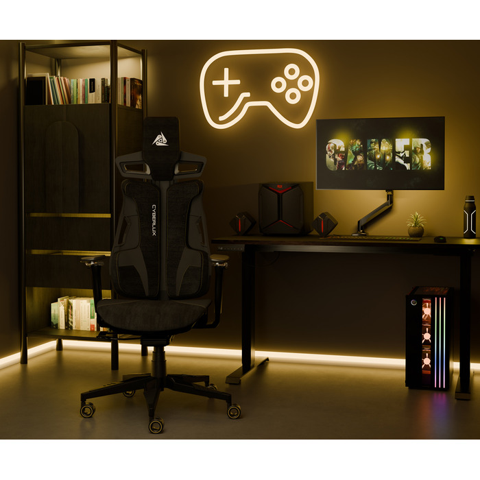 Геймерське крісло Cyberlux V10 Fabric Black (арт. GM-V10 FB)