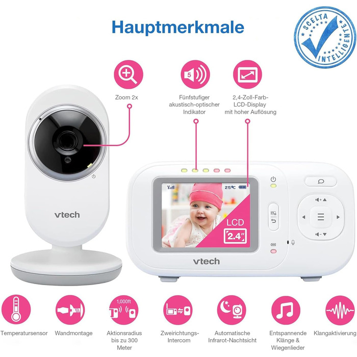 Відеоняня VTech VM320 з дисплеєм 2.4