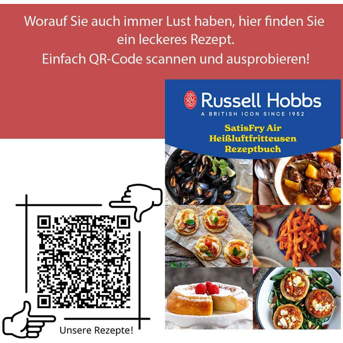 Фритюрниця Russell Hobbs SatisFry Rapid AirFryer 4л з нержавіючої сталі, 7 функцій, 10 програм, без олії