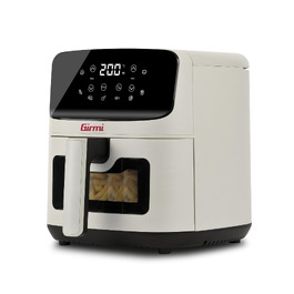 Аерофритюрниця Girmi FG27 Ecofrit Lite, 4.2 л, 1400 Вт, цифровий дисплей, 8 програм, таймер, без BPA та PFOA, колір крейдяно-білий