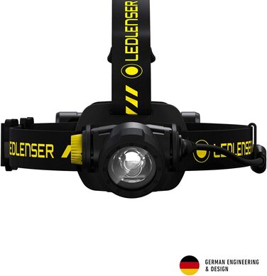 Налобний ліхтар Ledlenser H7R Work, 1000 люмен, акумуляторний, LED, IP67, магнітна зарядка, для шолома, високий CRI, фокусування, диммер, 250 м