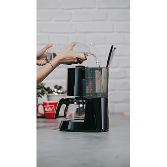 Кавоварка Melitta Enjoy Top Timer, фільтр, скляна колба, таймер, 10 чашок, чорна