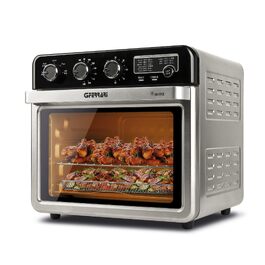 Мультифункціональна аерофритюрниця та BBQ-гриль G3 Ferrari Friggisano BBQ G10181, 2000 Вт, 10 л XXL, 8 програм, без диму, BPA- та PFOA-free, чорний/сріблястий