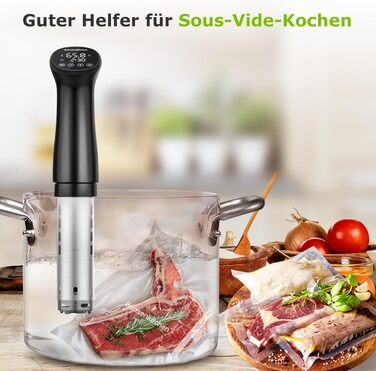 Рулони для вакуумного пакування Bonsenkitchen 28x600 см (2 шт.) - міцні пакети для вакууматора, харчові, для су-від, без BPA