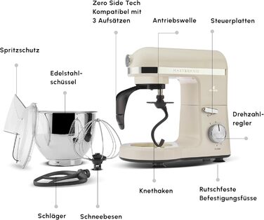 Кухонний комбайн Karaca Mastermaid Chef Pro: міксер, подрібнювач, 1500W, 5 л, Soft Cream