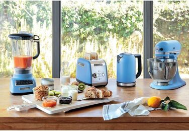Кухонна машина KitchenAid Artisan — планетарний міксер з чашами з нержавіючої сталі 4.8 л та набором аксесуарів (5 шт), Vintage Blue