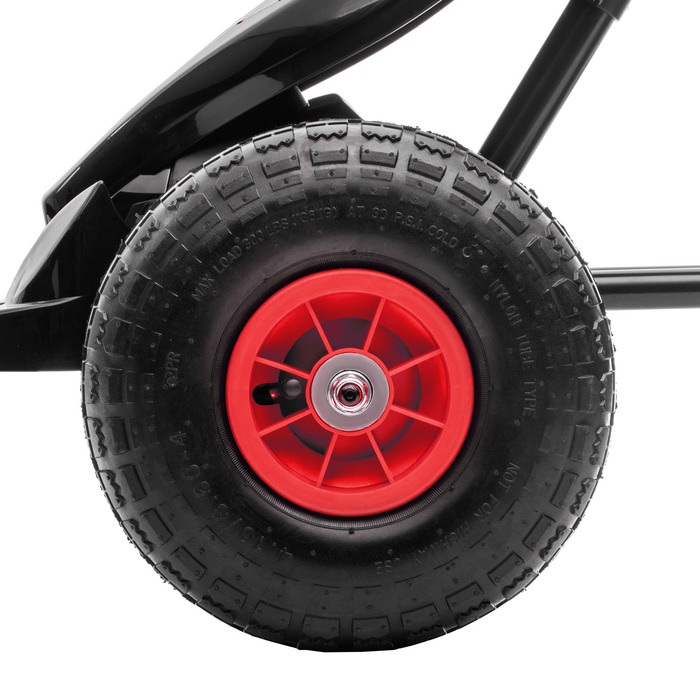 Дитячий карт, Kinder Gokart, з педальним приводом, регульоване сидіння, для використання в приміщенні та на вулиці, від 5 років, червоно-чорний, 121 x 58 x 61 см