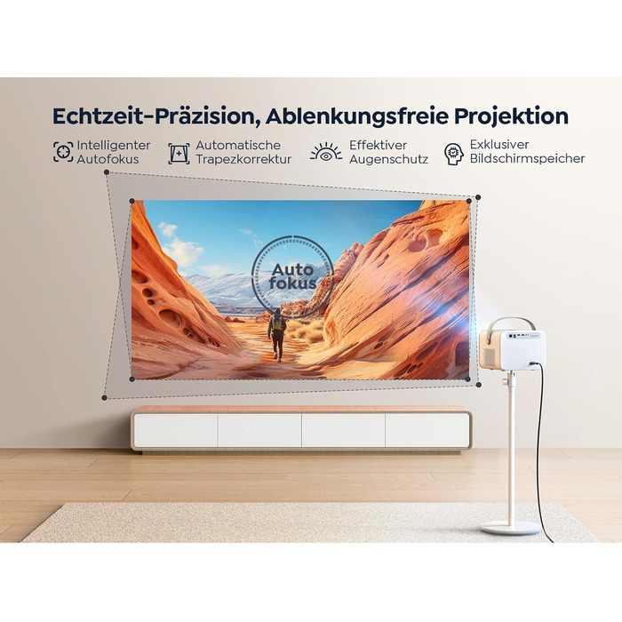 YABER V12 проєктор 4K: Full HD, WiFi6, Bluetooth 5.2, автофокус, 20W Dolby, для дому та на відкритому повітрі