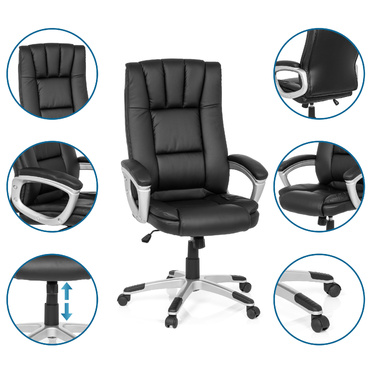 Крісло для керівника RELAX CL150 зі штучної шкіри чорний