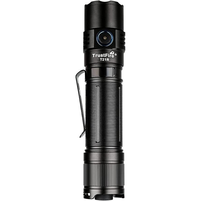 Ліхтарик TrustFire T21R LED 2600 люмен, акумулятор 5000мАг, 5 режимів, IPX8 водонепроникний, тактичний, для кемпінгу, туризму, надзвичайних ситуацій, коричневий