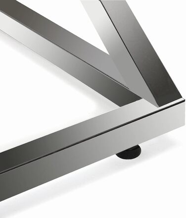 Стіл журнальний Versa Trento, скло і метал, срібний, 51x51x51 см, для вітальні, спальні чи кухні, сучасний низький стіл