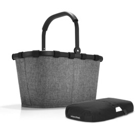 Кошик для покупок Reisenthel Carrybag Frame Twist Silver з кришкою Black, сріблясто-чорний