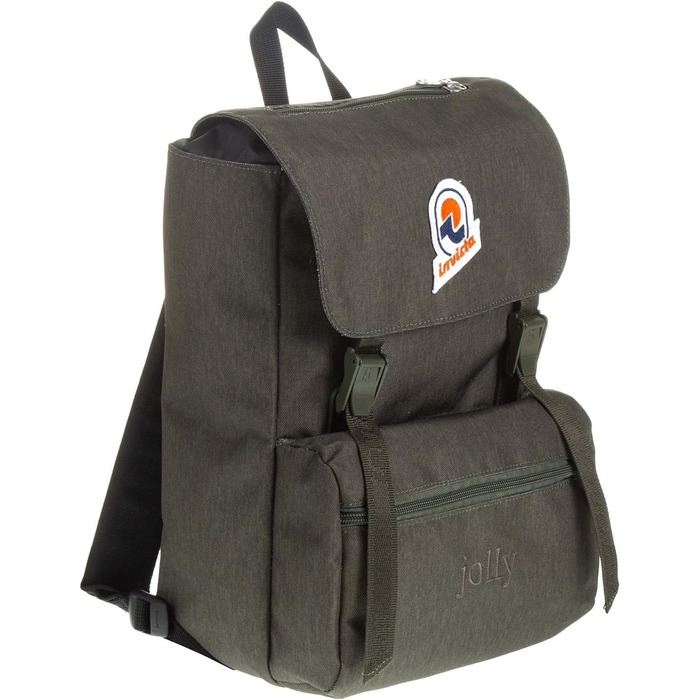 Рюкзак Invicta JOLLY SOLID S, універсальний міський Daypack, для офісу, навчання, спорту та подорожей, італійський дизайн, чорний Redwood 40