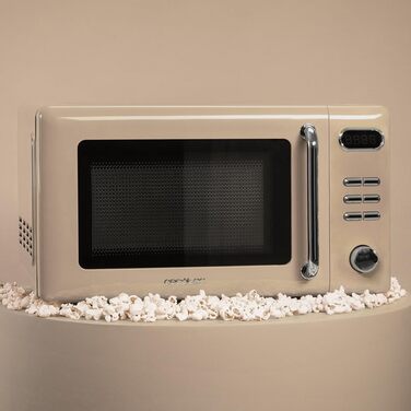 Мікрохвильова піч Cecotec Proclean 3010 Retro, 20 л, 700 Вт, механічна, 6 режимів, таймер до 30 хв, режим розморожування, вінтажний дизайн, зелений, сталевий корпус
