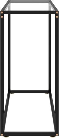 Скляний консольний стіл vidaXL, прозорий, 80x35x75 см — туалетний, приліжковий, для коридору, журнальний, гартоване скло