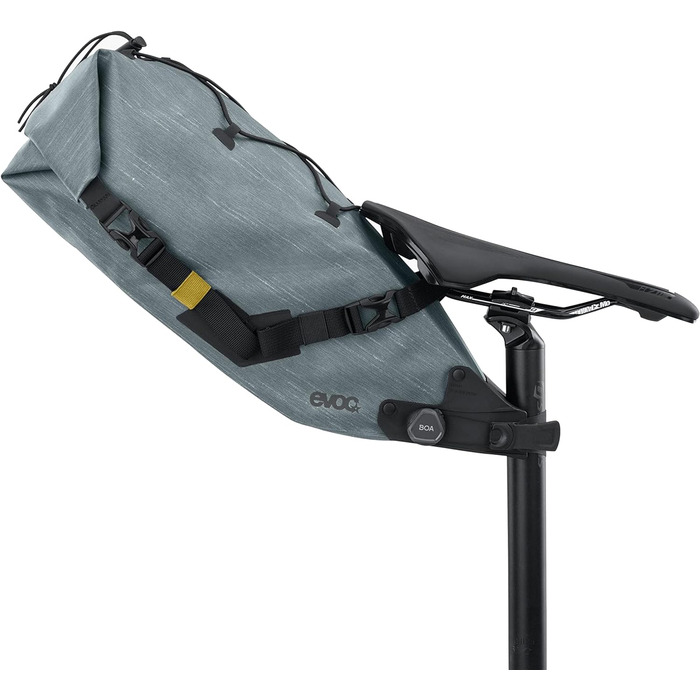 Велосипедна підсідельна сумка EVOC SEAT PACK BOA WP 8, водонепроникна, 8 л, сталева, легкий аксесуар для велосипеда