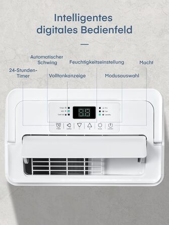 Електричний осушувач повітря FOHERE 20л/добу з Wi-Fi, для 135 м³ (50 м²), безперервний дренаж, сушка білизни, таймер, автоматичне вимкнення