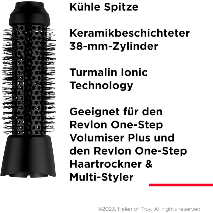 Насадка-щітка Revlon One-Step, кругла, чорна, для укладки волосся