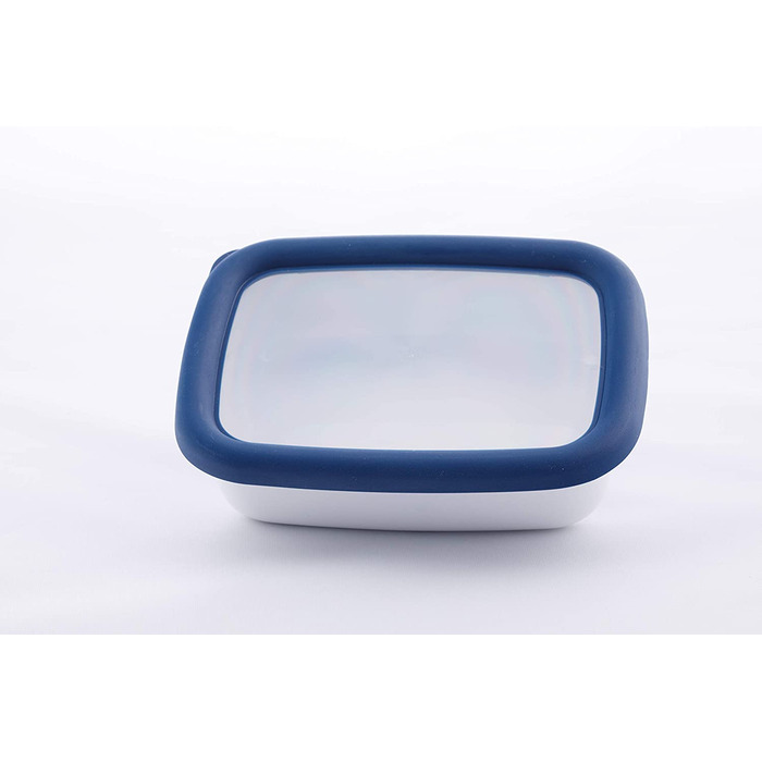 Емальований контейнер HoneyWare Classic Line 0,42 л з кришкою, жаростійкий до 400°C, підходить для плити, духовки, гриля, зберігання та приготування їжі