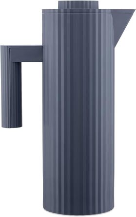 Термос Alessi Plissé MDL12 G - дизайн-термос з подвійними стінками, 1 л, сірий