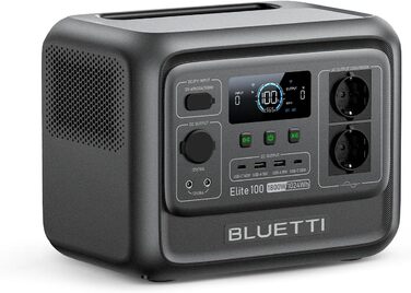 Портативна електростанція BLUETTI Elite 100 V2 (2025), ємність 1024 Wh, номінальна потужність 1800 W, пікова потужність 3600 W