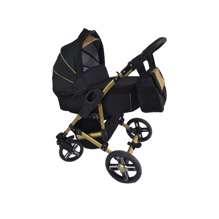 Дитячий візок X-Trall Pram 3в1, чорно-золотий