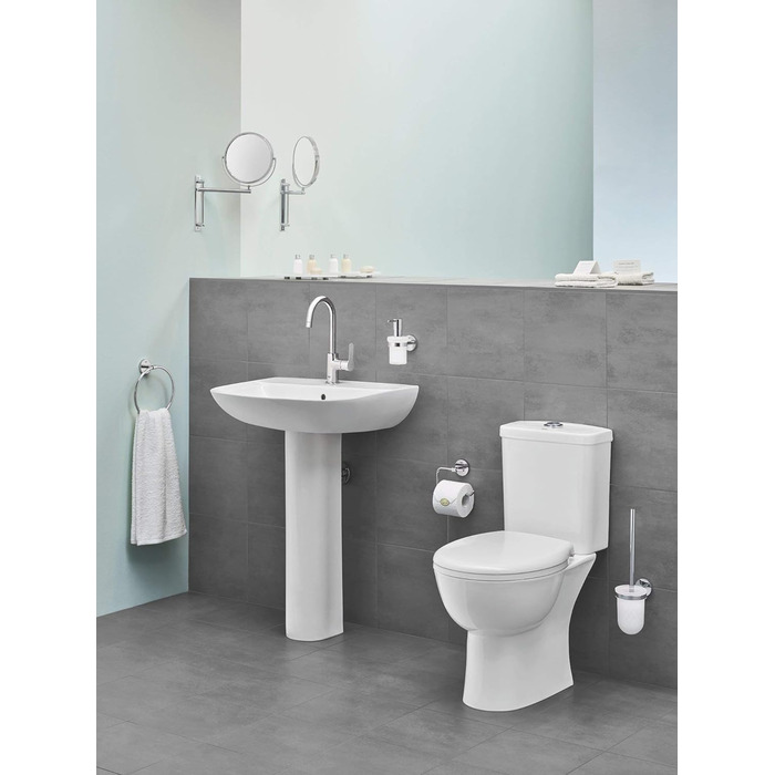 Змішувач для раковини GROHE BauEdge високий, економний, з витяжним механізмом, 31 см, хром (23760000)