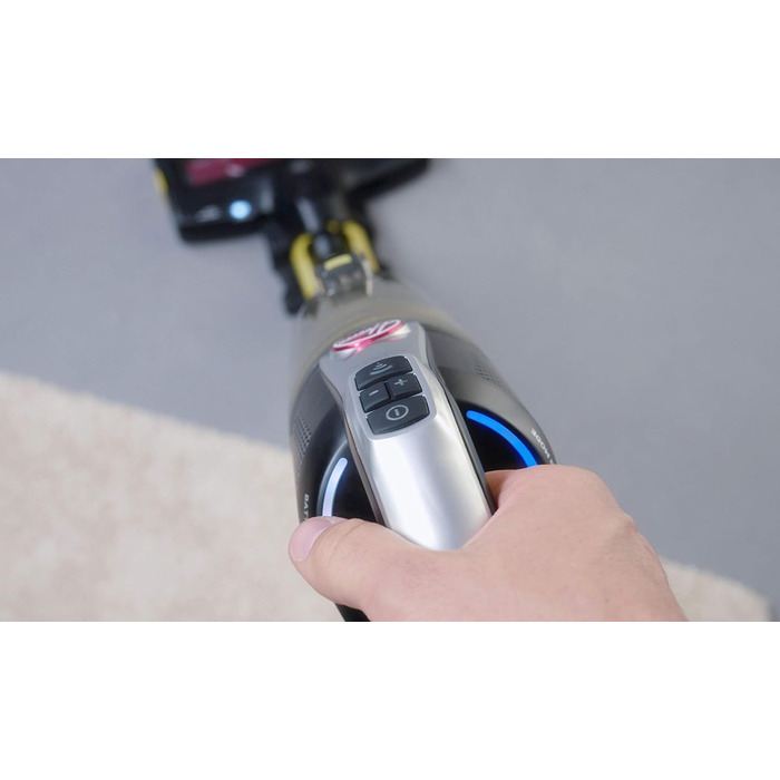Акумуляторний пилосос Hoover з турбощіткою для шерсті тварин, змінні валики для універсальної та делікатної підлоги, до 30 хв роботи, без мішка, самостійне стояння, легкий і компактний [HF522NPW]