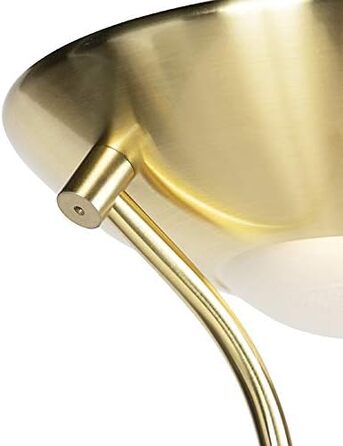 QAZQA Дизайнерський торшер із латуні та сталі Diva 2 Dimmer з LED підсвіткою, димером і окремою лампою для читання, для вітальні та спальні