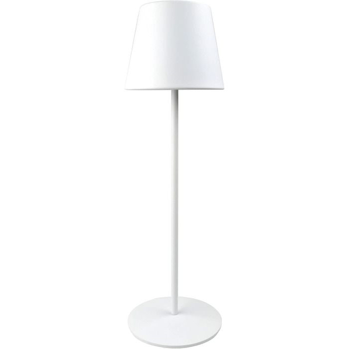 Торшер SCHWAIGER OTL200: LED-лампа, нічник, садовий світильник, RGB, сенсорне керування, акумулятор, диммування, тепле світло, IP44 (білий)