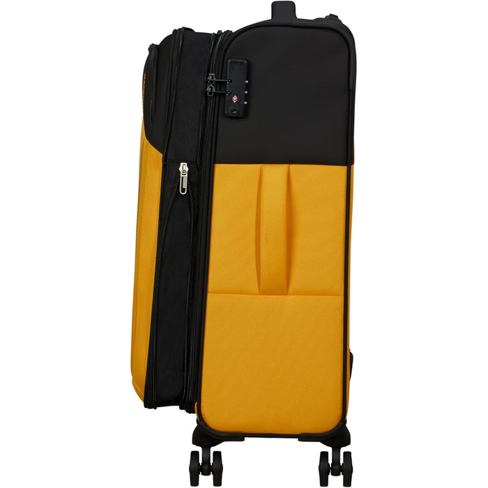 Валіза American Tourister Daring Dash Spinner M, розширювана, 67/75 л, 66.5 см, чорна/жовта