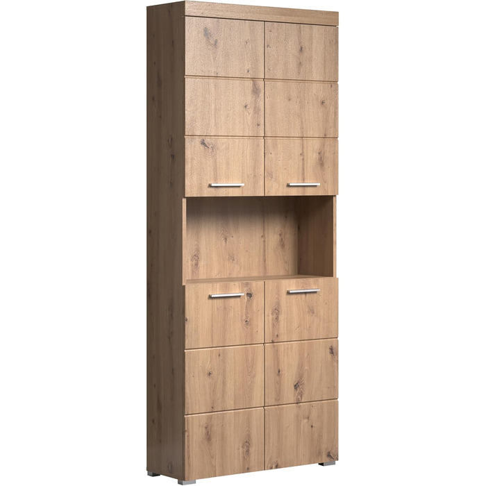 Шафа для ванної кімнати Trendteam Amanda, висока, широка, 73x190x31 см, дуб асті, сучасний дизайн