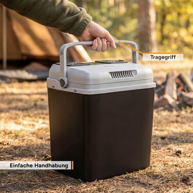 Автомобільний холодильник First Austria 32л, 230V/12V/USB-C PD 3.0, чорно-сірий - мобільний міні-бар для авто та кемпінгу
