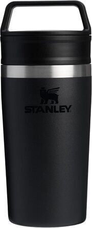 Термокружка Stanley Cafe 0.35L: 4 години гаряче, 5 годин холодне - нержавіюча сталь, для кави з собою, чорна