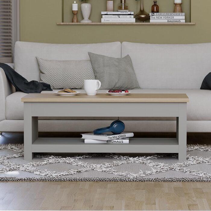 Журнальний стіл Vida Designs Arlington, ДСП, сірий, 40.5x105x47 см