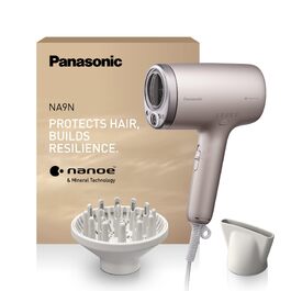 Фен для волосся Panasonic EH-NA9N-E825 nanoe™ та мінеральні іони, 1600 Вт, з інтелектуальними сенсорами та режимами для шкіри обличчя та голови, колір Greige