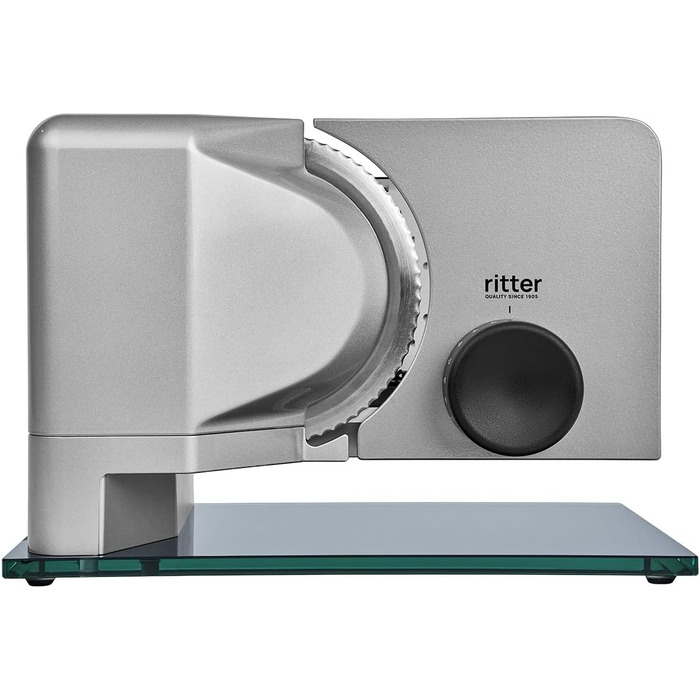 Електрична універсальна слайсер-машина ritter sono 2 з металу, для хліба та продуктів, з ECO-мотором, срібляста, Made in Germany