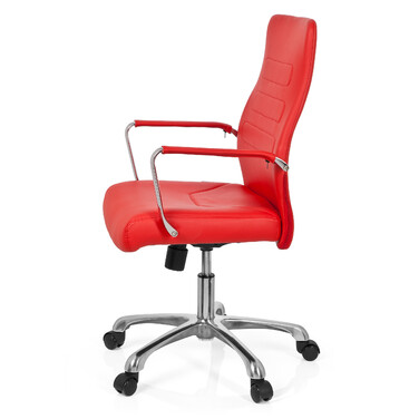 Офісне крісло / крісло керівника TEWA зі штучної шкіри червоний hjh OFFICE