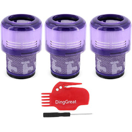 Миючий фільтр DingGreat V11/V15 для пилососа Dyson, 3 шт, змінний фільтр для Dyson V15, V11, SV14, SV22 Cyclone Animal Absolute Total Clean, сумісний з DY-970013-02