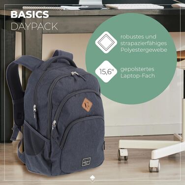 Рюкзак для ручної поклажі Travelite BASICS, 45 см, 22 л, міський щоденний рюкзак (Marine)