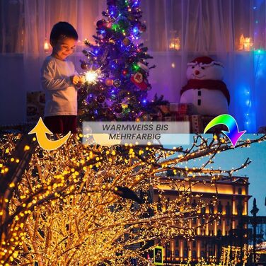 Світлодіодна гірлянда MAGGIFT 400 LED (30м), теплий білий колір, з пультом та таймером, 8 режимів, водонепроникна IP44 для вулиці, саду та дому