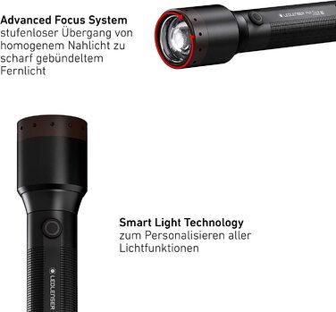 Ліхтарик Ledlenser P6R Core, 900 люмен, акумуляторний, LED, IP68, фокусування, 240 м, USB-зарядка